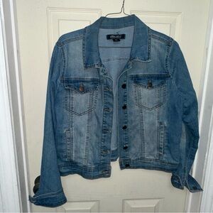 Jou Jou Blue Jean Jacket Cropped Denim